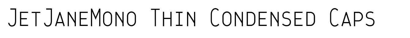 JetJaneMono Thin Condensed Caps image